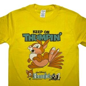 Vintage 70s 80s Bambi x Thumper movie promo shirt MEDIUM